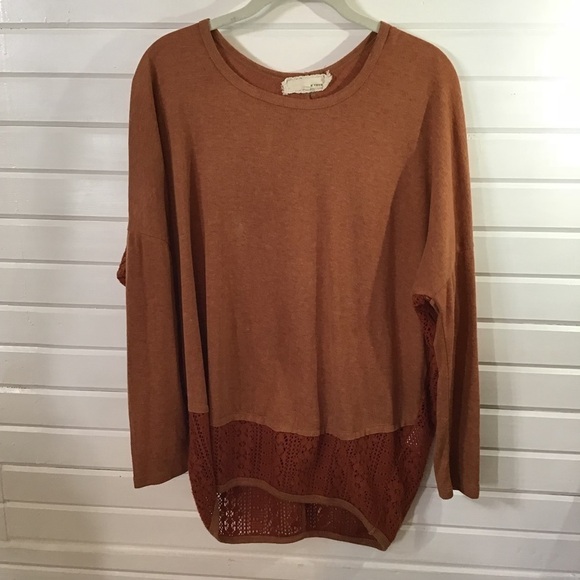 A’reve Pull On Long Sleeve Top Lace Back - Picture 2 of 8